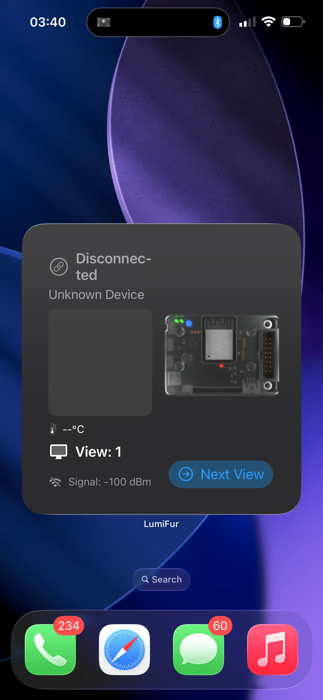 Large LumiFur status widget